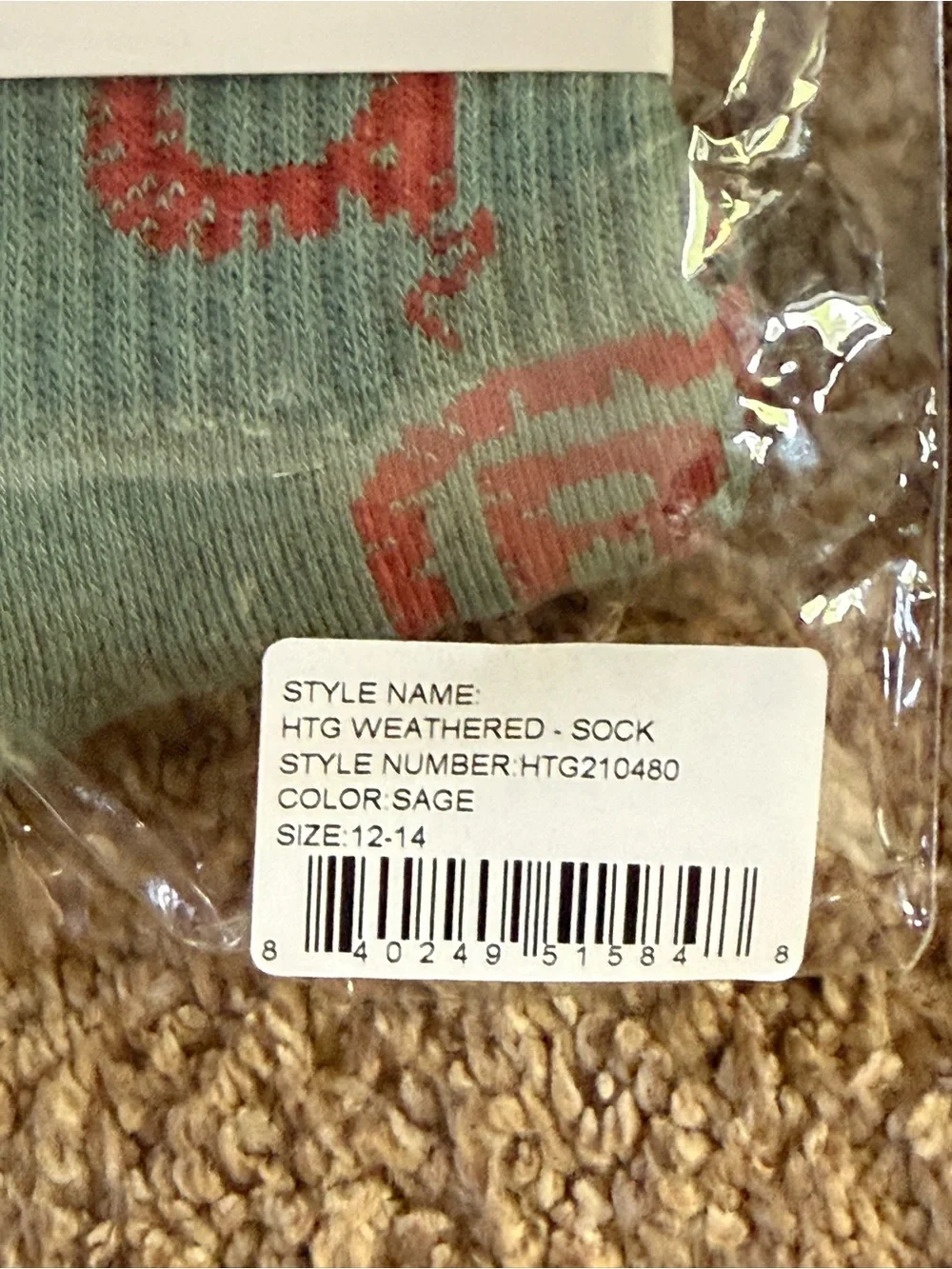 Honor The Gift Men’s Crew Socks - Sage Green & Black (2-Pack)